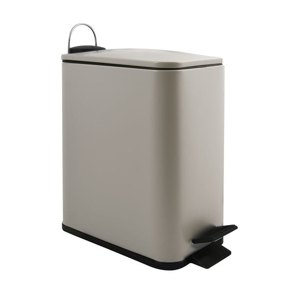 Pelēkbrūna tērauda atkritumu tvertne ar pedāli 5 l   Erik – Spirella