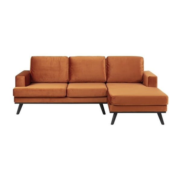 Oranžs Actona Norvich stūra dīvāns, labais stūris