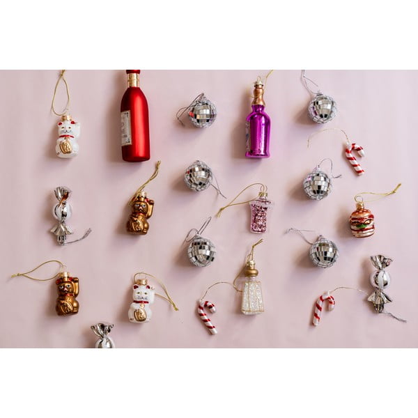 Stikla Ziemassvētku eglītes rotājumi (4 gab.) Candy Cane – Sass & Belle-image-2