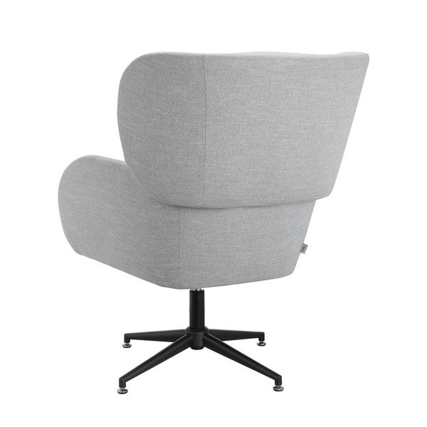 Gaiši pelēks samta atpūtas krēsls ar atzveltni Vanessa – Støraa-image-4