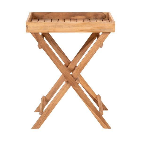 Tīkkoka masīvkoka dārza servēšanas galdiņš 29x39 cm Ronda – House Nordic-image-1