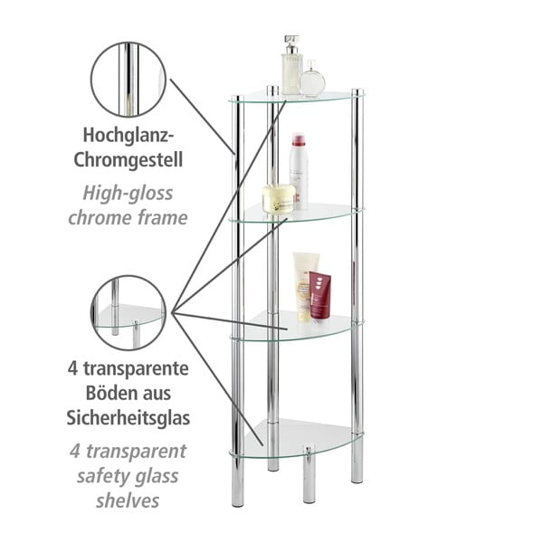 Stūra plaukts ar 4 nodalījumiem Wenko Corner-image-2