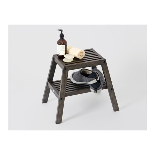 Taburete Black Oak Wood Wireworks Slatted-image-4