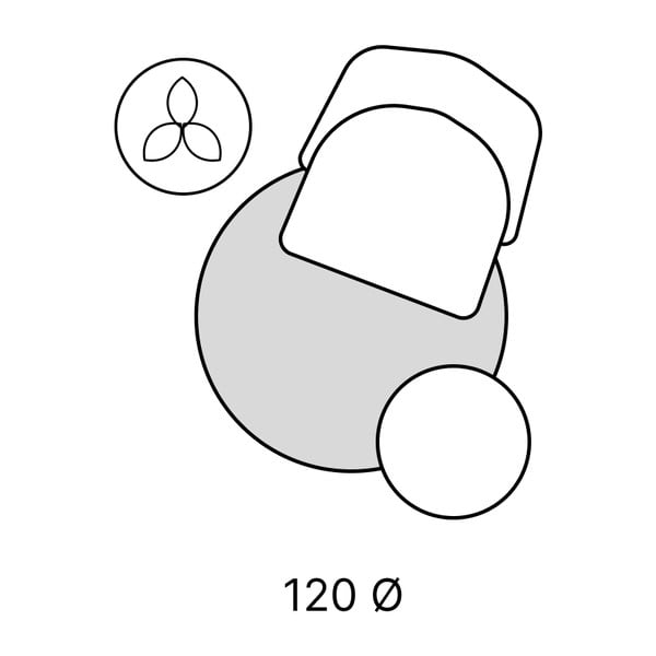 Zils/oranžs mazgājams apaļš paklājs ø 120 cm – Vitaus-image-3