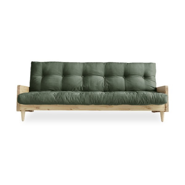 Izvelkamais dīvāns Karup Design Indie Natural Clear/Olive Green