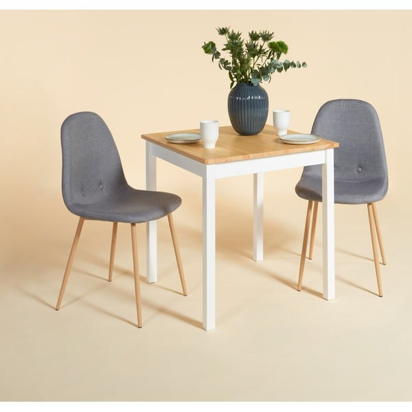 2 gaiši pelēku ēdamistabas krēslu komplekts Bonami Essentials Lissy-image-1