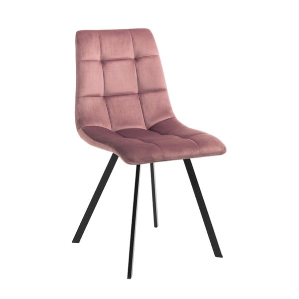 Rozā samta pusdienu krēsli (2 gab.) Toffee – Tomasucci