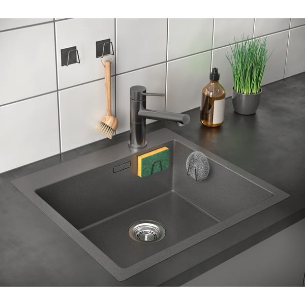 Metāla sūkļa turētājs ar uzstādīšanu bez urbšanas – Metaltex-image-1