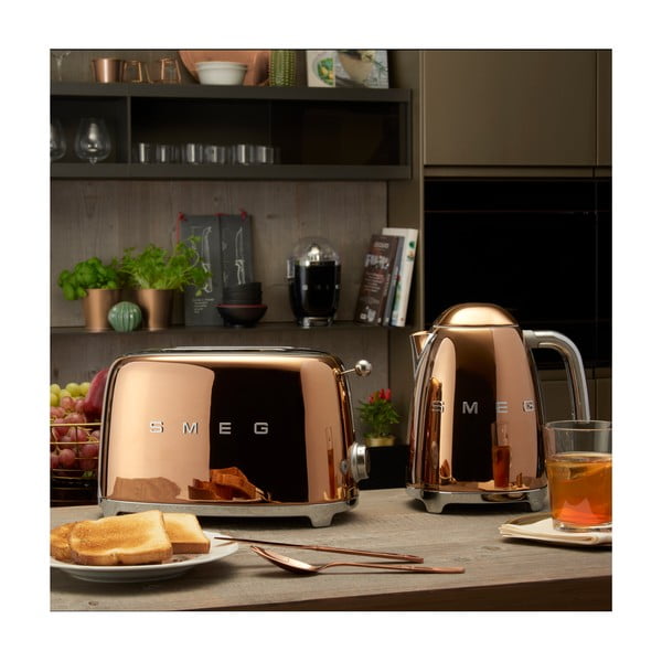 Tosteris rozā un zelta krāsā 50's Retro Style – SMEG-image-1
