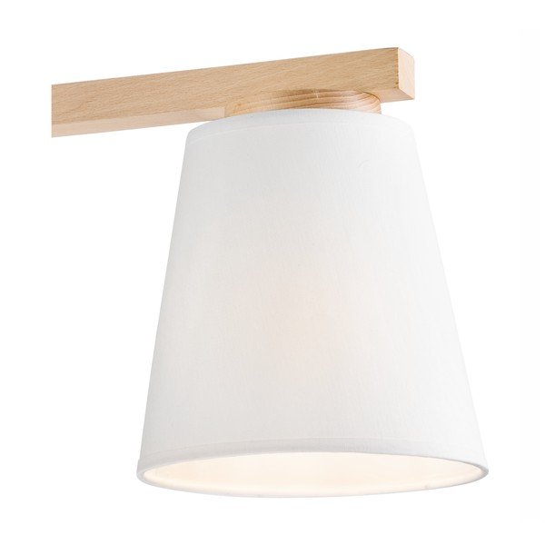 Balta griestu lampa ar auduma abažūru ø 15 cm Ellie – LAMKUR-image-3