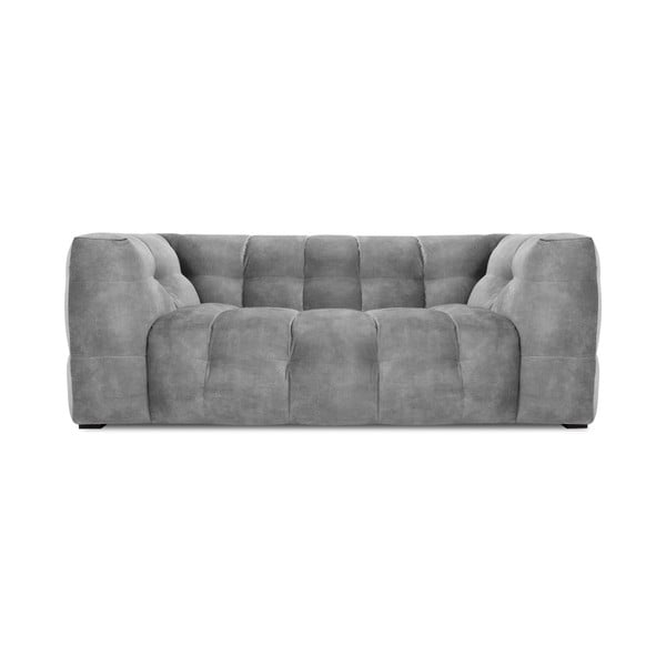 Pelēks samta divvietīgs dīvāns Windsor & Co Sofas Vest, 208 cm