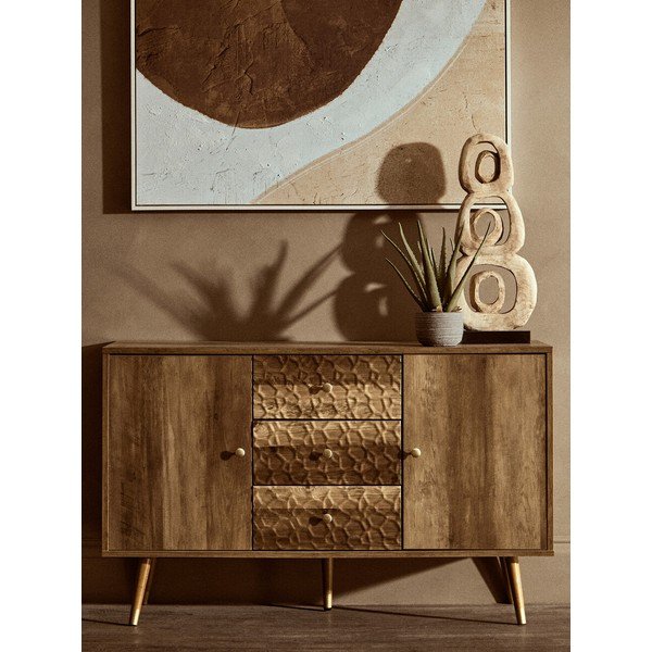Tumša dabīga toņa kumode 114x70x39 cm Frida – Premier Housewares-image-1