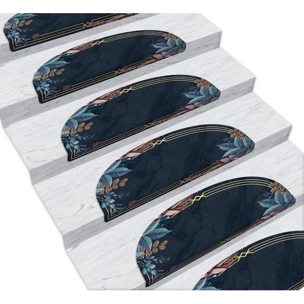 Tumši zili kāpņu paklāji (16 gab.) 65x20 cm Sanctuary – Vitaus-image-1
