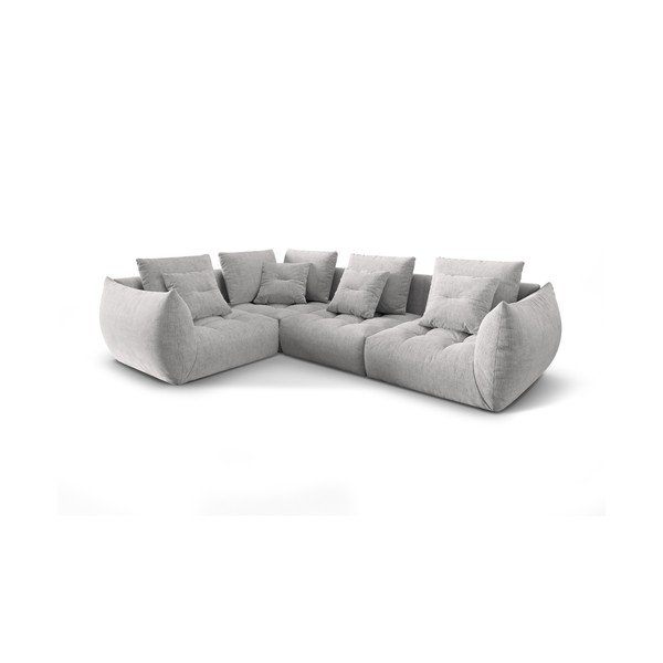 Gaiši pelēks stūra dīvāns (ar kreiso stūri/L veida) Bloom – Micadoni Home-image-2