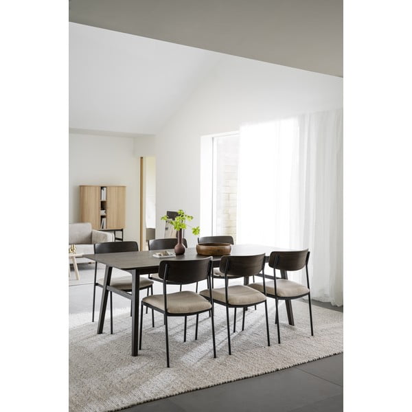 Krēmkrāsas/tumši brūni pusdienu krēsli (2 gab.) Maymont – Rowico-image-3