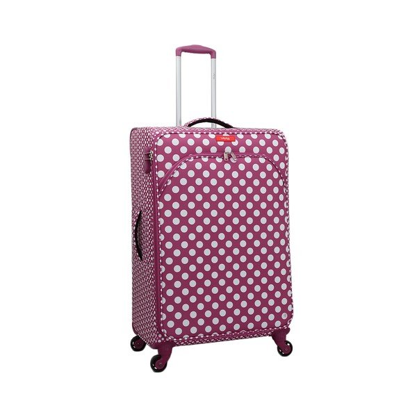 Violeti rozā bagāžas soma uz 4 riteņiem Lollipops Jenny, augstums 77 cm-image-3