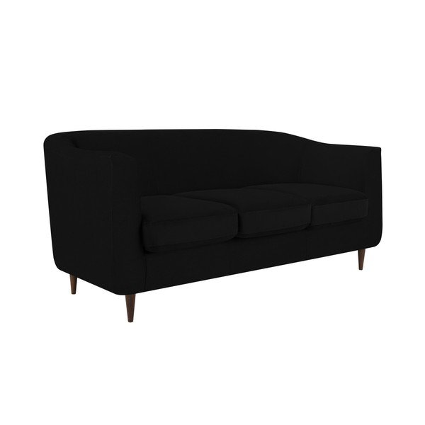 Melns samta dīvāns Kooko Home Glam, 175 cm-image-2