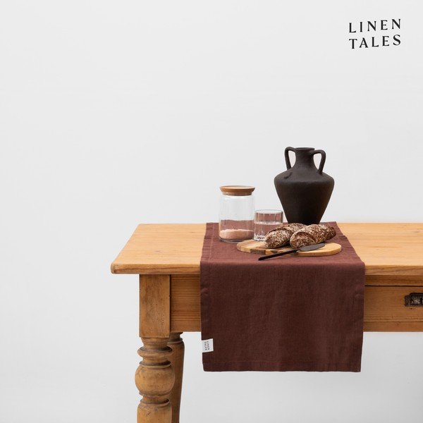 Lina galda celiņš 40x150 cm Chocolate – Linen Tales