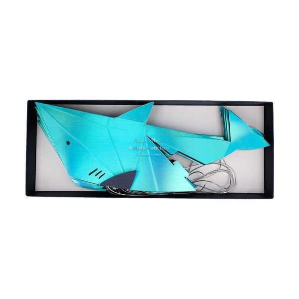 Papīra cepures (8 gab.) Shark – Meri Meri-image-4