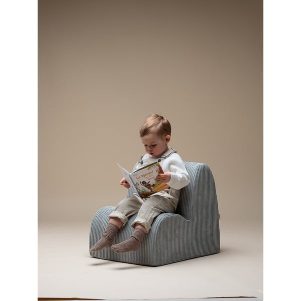 Piparmētru zaļš velveta bērnu atpūtas krēsls Cloud – Wigiwama-image-1