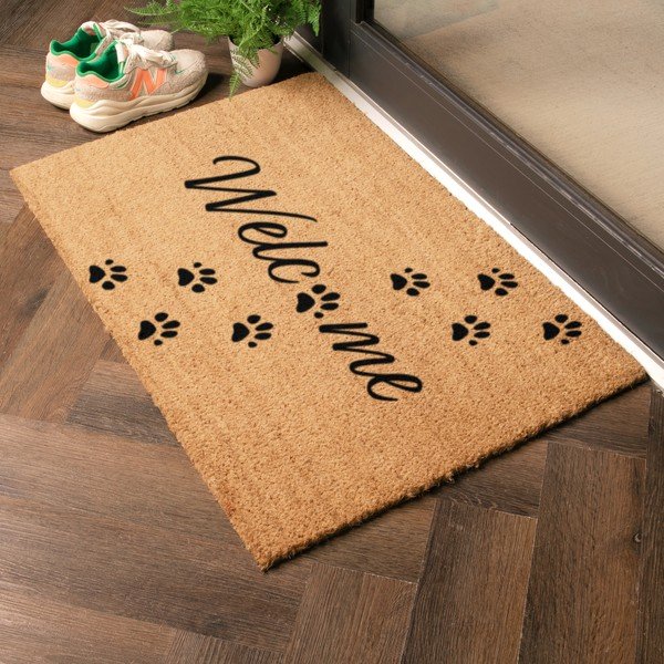 Kokosšķiedras kājslauķis 60x90 cm Welcome Paws – Artsy Doormats-image-1