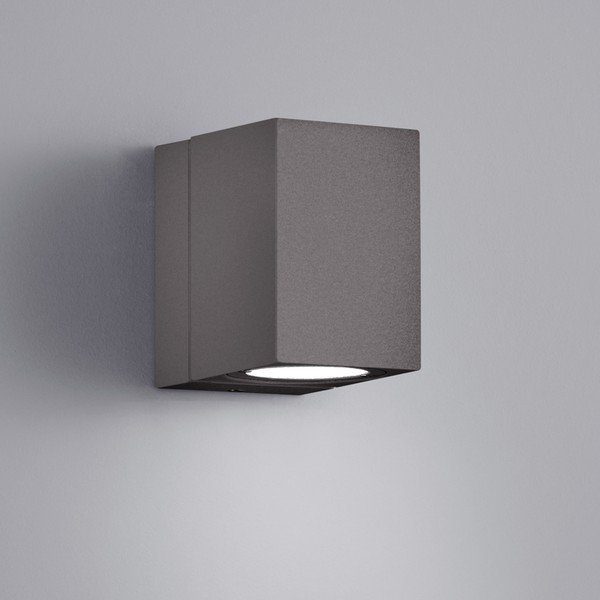 Pelēks āra sienas lampas Trio Tiber, augstums 10 cm