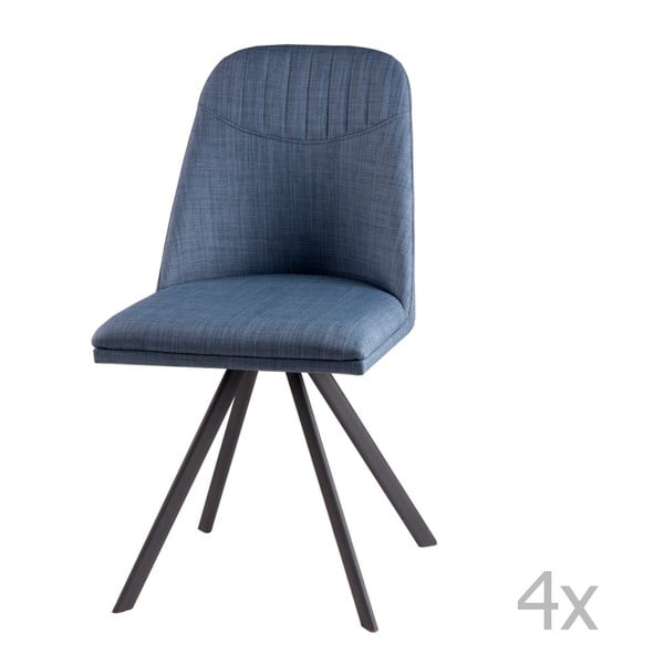 4 gaiši zilu grozāmo pusdienu krēslu komplekts sømcasa Cris