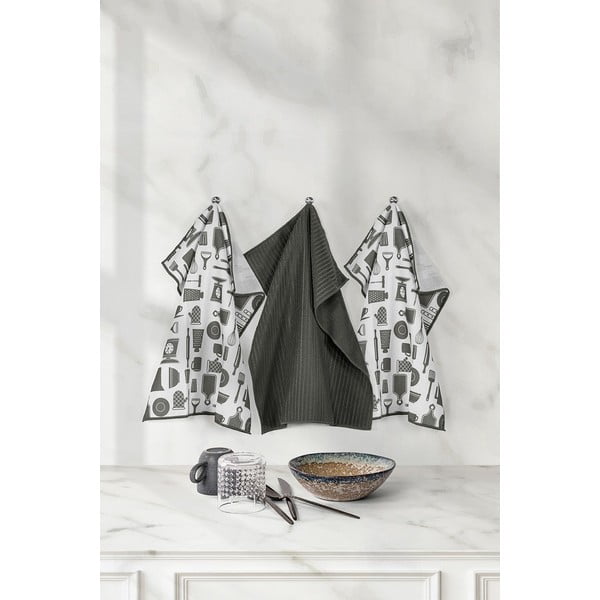 Mikrošķiedras dvieļi (3 gab.) 48x40 cm Essential – Tiseco Home Studio-image-1