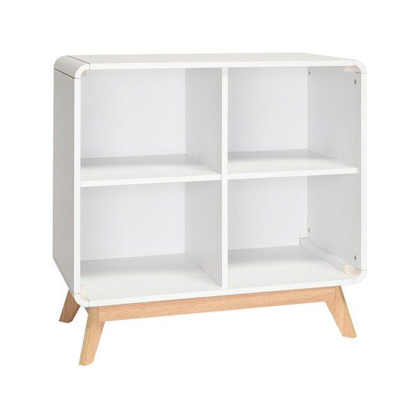 Balts grāmatplaukts 75x75 cm Caitlin – Støraa-image-2