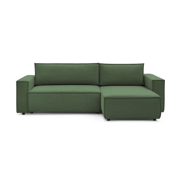 Zaļš salokāms stūra dīvāns (ar maināmu stūri) Nihad – Bobochic Paris