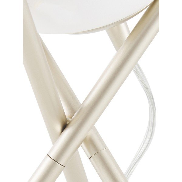 Balta galda lampa ar stikla abažūru Westwing Collection Erik, augstums 33 cm-image-2