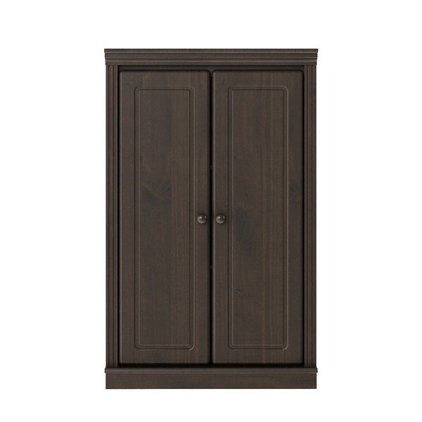 Tumši brūns priedes masīvkoka skapītis 74x118x35 cm Anita – Støraa