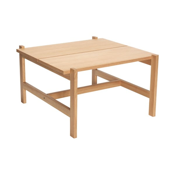 Dabīga toņa žurnālgaldiņš ar ozolkoka imitācijas galda virsmu 80x80 cm Dash – Hübsch-image-2