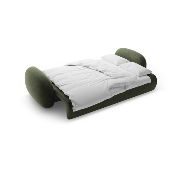 Zaļš salokāms/ar uzglabāšanas vietu dīvāns no šenila auduma 262 cm Tonale – Cosmopolitan Design-image-4