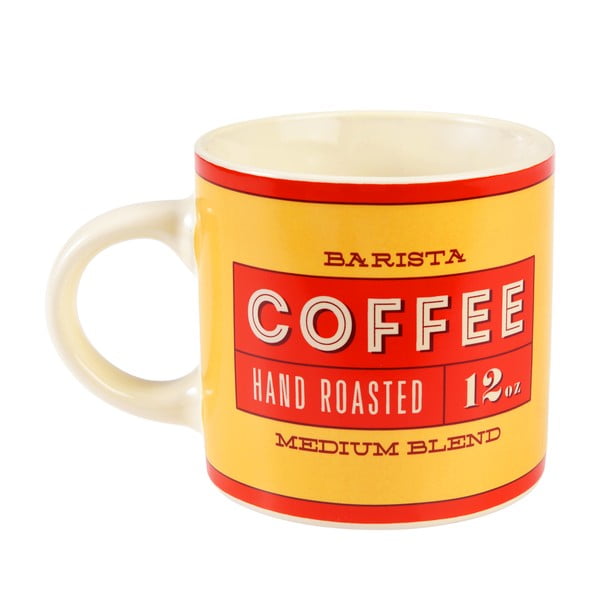 Sarkana/krēmkrāsas keramikas krūze 350 ml Barista – Rex London