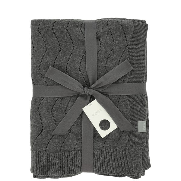 Pelēks adīts pleds 130x170 cm Gentle – Södahl-image-3