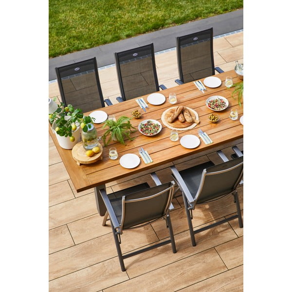 Tumši pelēks metāla dārza krēsls Salvatore – Hartman-image-4