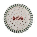 Balts deserta māla šķīvis ar Ziemassvētku motīvu ø 16 cm Yule – Bloomingville