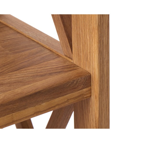 Dabīga toņa ozola masīvkoka plaukts 70x124 cm X-Shelf – Unique Furniture-image-3