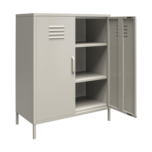 Gaiši pelēks metāla skapītis 79x100 cm Bradford – Støraa-image-2