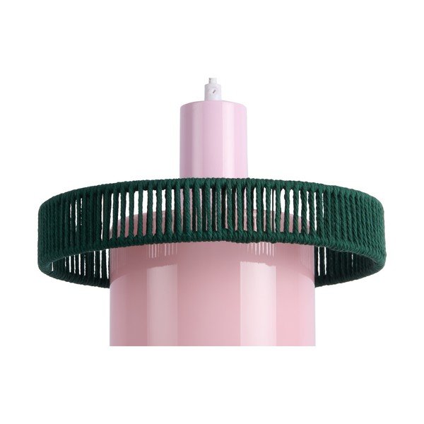 Tumši zaļa/rozā stikla piekaramā lampa ø 25 cm Firenze Long – Leitmotiv-image-1