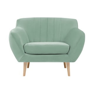 Piparmētru zaļš samta atpūtas krēsls Mazzini Sofas Sardaigne