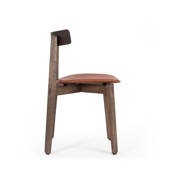 Brūni/konjakbrūni ozola masīvkoka pusdienu krēsli (2 gab.) Nora – Gazzda-image-2