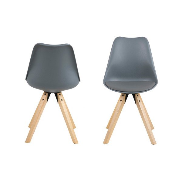 2 pelēku ēdamistabas krēslu komplekts Actona Dima-image-3
