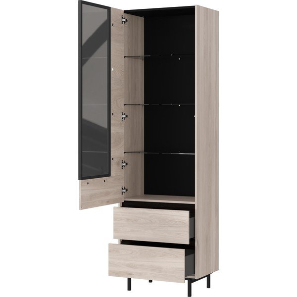 Vitrīna ar ozolkoka imitāciju 64x206 cm Cantoria – Germania-image-4