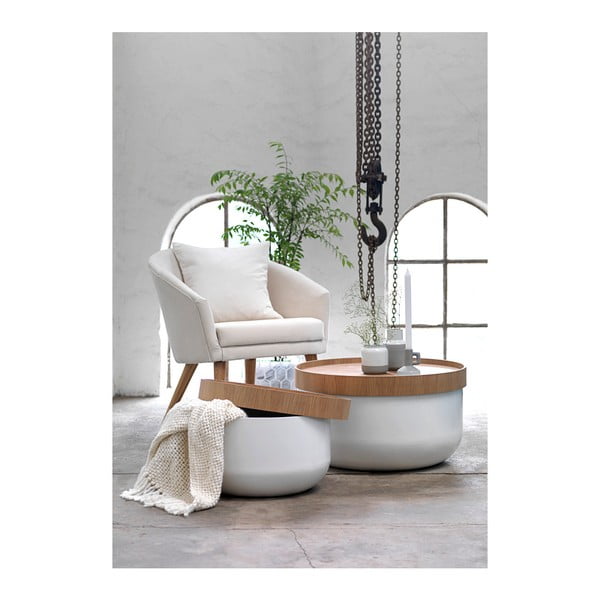 Balts kafijas galdiņš Canett Olivia Ø 50cm-image-2