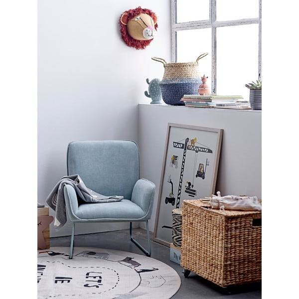 Balts paklājs Bloomingville Animals, ø 130 cm-image-1