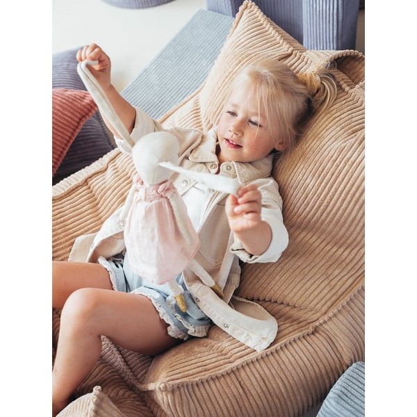 Gaiši brūns velveta bērnu sēžammaiss Chair – Wigiwama-image-4