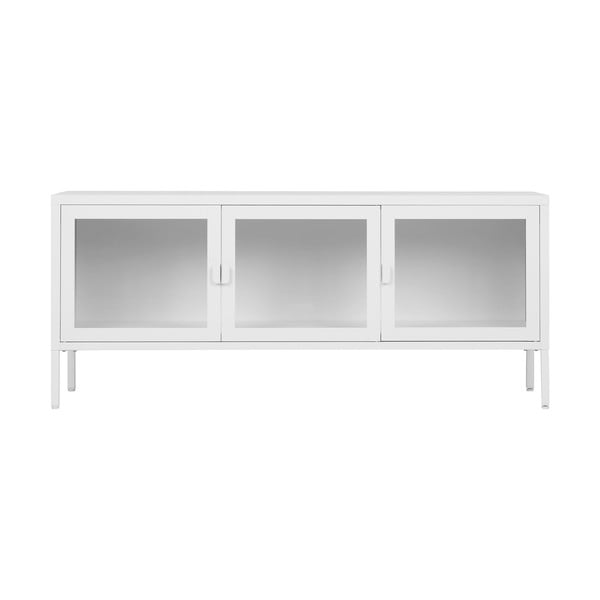 Balts metāla TV galdiņš 130x55 cm Brisbane – House Nordic