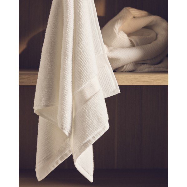 Balts frotē kokvilnas dvielis 70x140 cm Olvira – Kave Home-image-4